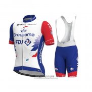 2021 Maillot Cyclisme Groupama-FDJ Rouge Bleu Blanc Manches Courtes et Cuissard (2)